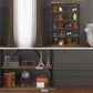 Industrial Style Open Back Bookshelf Standard Metal Bookcase with Rectangular Shelves