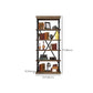 Industrial Style Open Back Bookshelf Standard Metal Bookcase with Rectangular Shelves