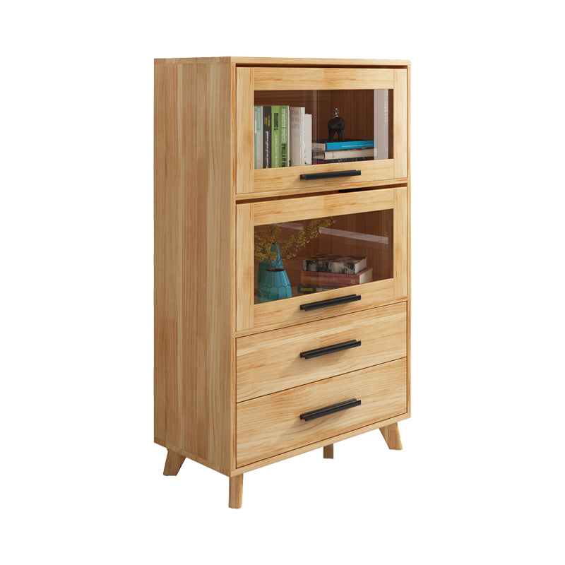 Estante de estilo moderno estantería de madera estándar en marrón