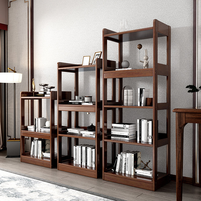 Modern Open Back Standard Bookshelf Wooden Bookcase With Shelves Clearhalo 'Bookcases' 'furn' 'furn_bookcases' 'Furniture' 'Office Furniture' 6789531
