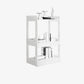 Modern Open Back Standard Bookshelf Wooden Bookcase With Shelves 25.2"L x 11.8"W x 35.4"H White Clearhalo 'Bookcases' 'furn' 'furn_bookcases' 'Furniture' 'Office Furniture' 6789532