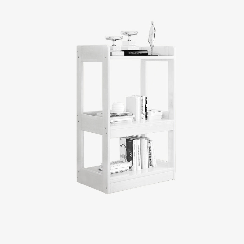 Modern Open Back Standard Bookshelf Wooden Bookcase With Shelves 25.2"L x 11.8"W x 35.4"H White Clearhalo 'Bookcases' 'furn' 'furn_bookcases' 'Furniture' 'Office Furniture' 6789532