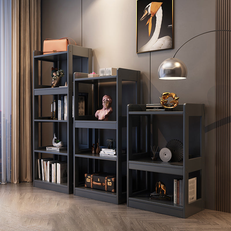 Modern Open Back Standard Bookshelf Wooden Bookcase With Shelves Clearhalo 'Bookcases' 'furn' 'furn_bookcases' 'Furniture' 'Office Furniture' 6789533