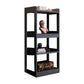 Modern Open Back Standard Bookshelf Wooden Bookcase With Shelves 25.2"L x 11.8"W x 49.6"H Black Clearhalo 'Bookcases' 'furn' 'furn_bookcases' 'Furniture' 'Office Furniture' 6789536