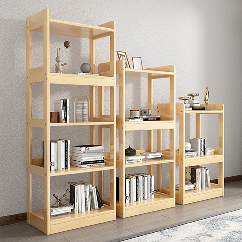Modern Open Back Standard Bookshelf Wooden Bookcase With Shelves Clearhalo 'Bookcases' 'furn' 'furn_bookcases' 'Furniture' 'Office Furniture' 6789537