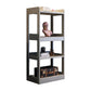 Modern Open Back Standard Bookshelf Wooden Bookcase With Shelves 25.2"L x 11.8"W x 49.6"H Grey Clearhalo 'Bookcases' 'furn' 'furn_bookcases' 'Furniture' 'Office Furniture' 6789538