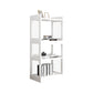 Modern Open Back Standard Bookshelf Wooden Bookcase With Shelves 25.2"L x 11.8"W x 49.6"H White Clearhalo 'Bookcases' 'furn' 'furn_bookcases' 'Furniture' 'Office Furniture' 6789540