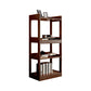 Modern Open Back Standard Bookshelf Wooden Bookcase With Shelves 25.2"L x 11.8"W x 49.6"H Walnut Clearhalo 'Bookcases' 'furn' 'furn_bookcases' 'Furniture' 'Office Furniture' 6789541