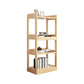 Modern Open Back Standard Bookshelf Wooden Bookcase With Shelves 25.2"L x 11.8"W x 49.6"H Natural Clearhalo 'Bookcases' 'furn' 'furn_bookcases' 'Furniture' 'Office Furniture' 6789543