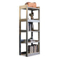 Modern Open Back Standard Bookshelf Wooden Bookcase With Shelves 25.2"L x 11.8"W x 63"H Grey Clearhalo 'Bookcases' 'furn' 'furn_bookcases' 'Furniture' 'Office Furniture' 6789547