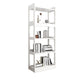 Modern Open Back Standard Bookshelf Wooden Bookcase With Shelves 25.2"L x 11.8"W x 63"H White Clearhalo 'Bookcases' 'furn' 'furn_bookcases' 'Furniture' 'Office Furniture' 6789549