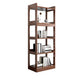 Modern Open Back Standard Bookshelf Wooden Bookcase With Shelves 25.2"L x 11.8"W x 63"H Walnut Clearhalo 'Bookcases' 'furn' 'furn_bookcases' 'Furniture' 'Office Furniture' 6789551