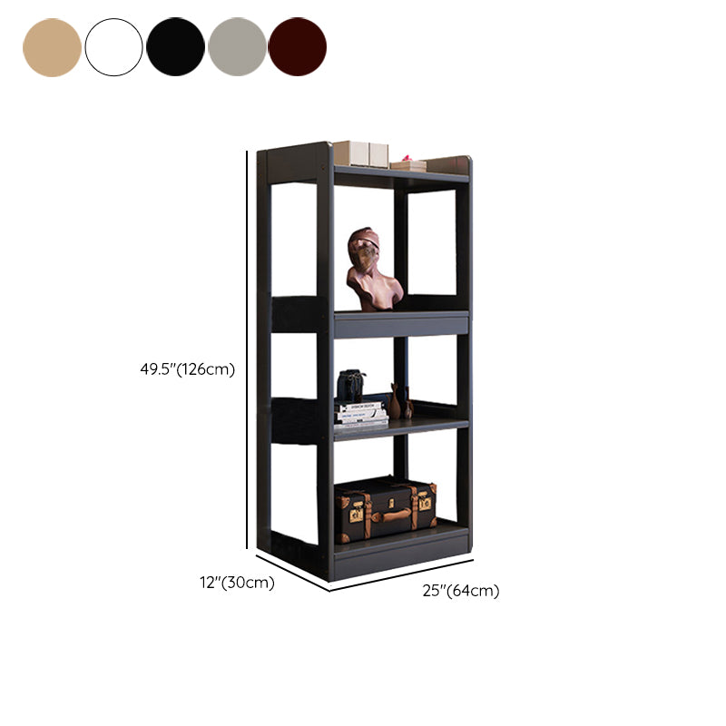 Modern Open Back Standard Bookshelf Wooden Bookcase With Shelves Clearhalo 'Bookcases' 'furn' 'furn_bookcases' 'Furniture' 'Office Furniture' 6789554