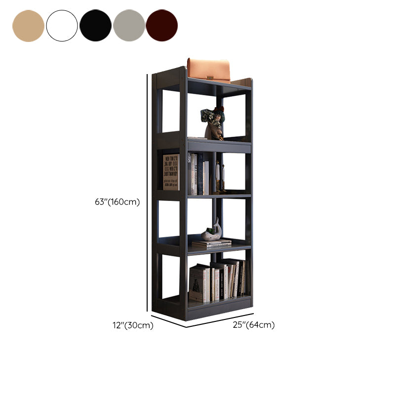 Modern Open Back Standard Bookshelf Wooden Bookcase With Shelves Clearhalo 'Bookcases' 'furn' 'furn_bookcases' 'Furniture' 'Office Furniture' 6789555