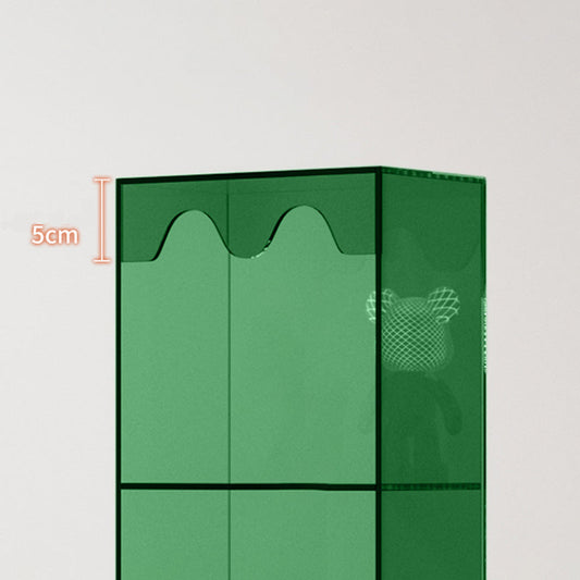 Modern Style Closed Back Book Shelf Standard Acrylic Bookcase for Study Room