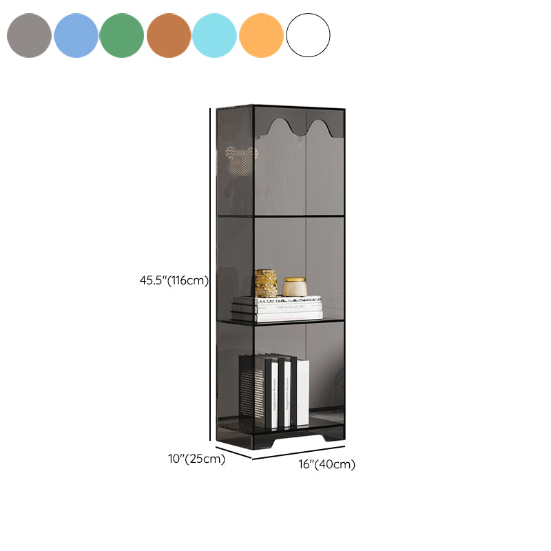 Modern Style Closed Back Book Shelf Standard Acrylic Bookcase for Study Room