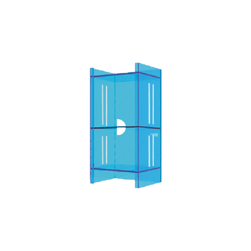 Modern Style Closed Back Bookshelf Standard Acrylic Bookcase with Rectangular Shelves