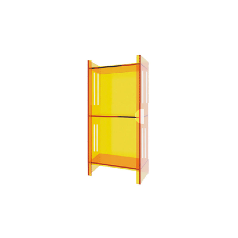 Modern Style Closed Back Bookshelf Standard Acrylic Bookcase with Rectangular Shelves