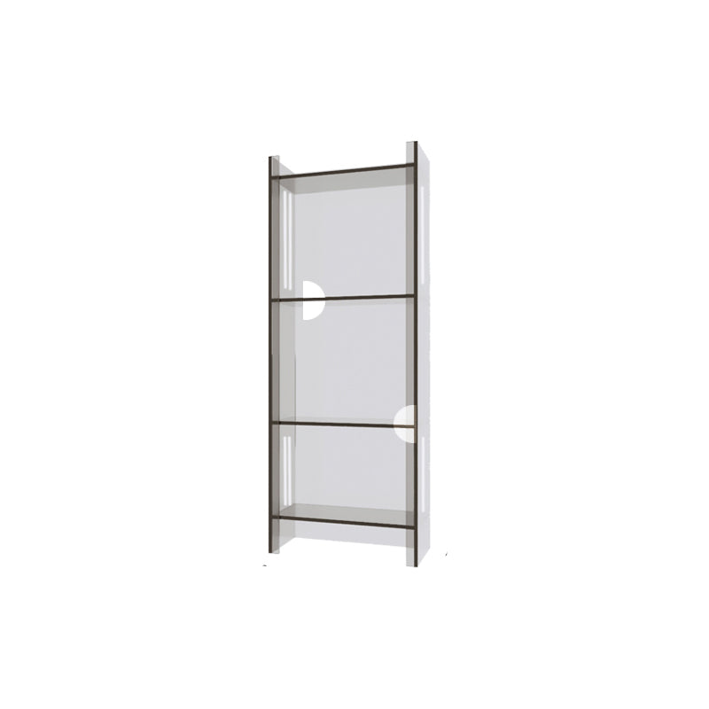 Modern Style Closed Back Bookshelf Standard Acrylic Bookcase with Rectangular Shelves
