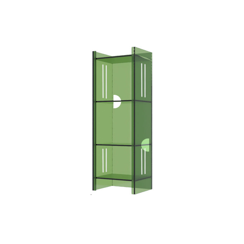 Modern Style Closed Back Bookshelf Standard Acrylic Bookcase with Rectangular Shelves