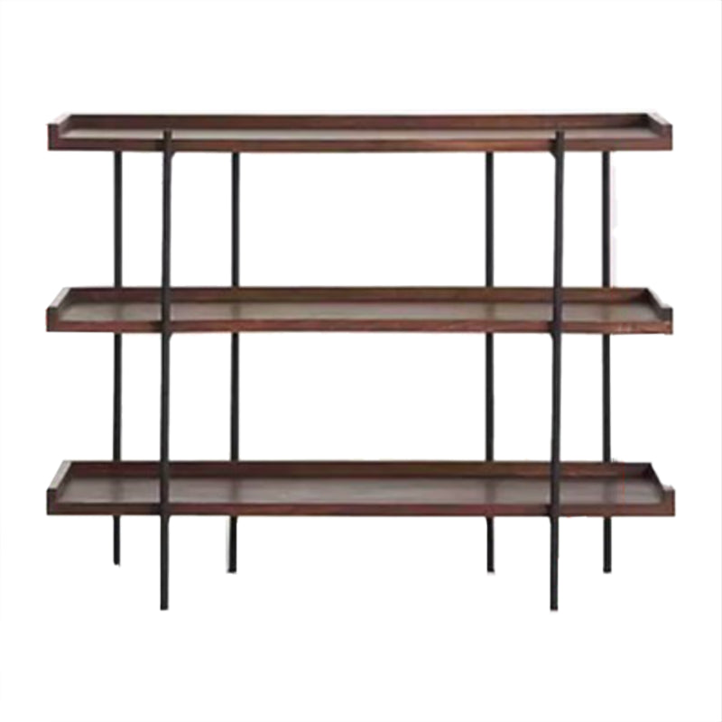 Etagere Open Back Bookshelf Wooden Industrial Bookcase with Shelves Clearhalo 'Bookcases' 'furn' 'furn_bookcases' 'Furniture' 'Office Furniture' 6789640