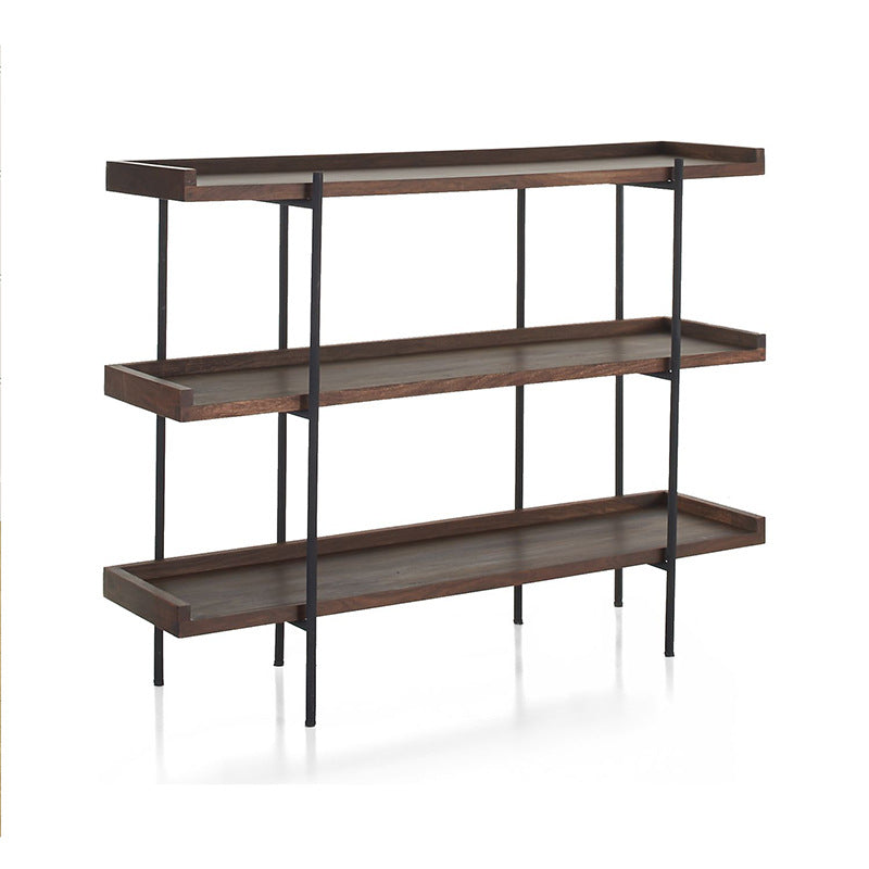 Etagere Open Back Bookshelf Wooden Industrial Bookcase with Shelves Clearhalo 'Bookcases' 'furn' 'furn_bookcases' 'Furniture' 'Office Furniture' 6789647