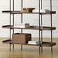 Etagere Open Back Bookshelf Wooden Industrial Bookcase with Shelves Clearhalo 'Bookcases' 'furn' 'furn_bookcases' 'Furniture' 'Office Furniture' 6789648