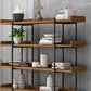 Etagere Open Back Bookshelf Wooden Industrial Bookcase with Shelves Clearhalo 'Bookcases' 'furn' 'furn_bookcases' 'Furniture' 'Office Furniture' 6789649