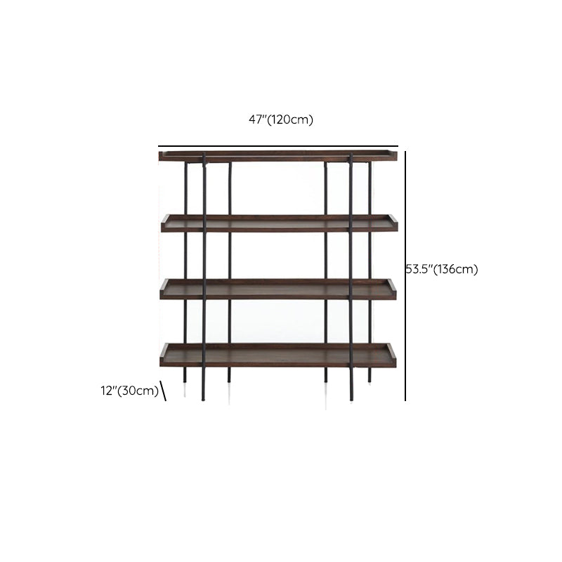 Etagere Open Back Bookshelf Wooden Industrial Bookcase with Shelves Clearhalo 'Bookcases' 'furn' 'furn_bookcases' 'Furniture' 'Office Furniture' 6789659