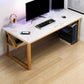 Holz Office Desk Antique Finish Moderner Computerschreibtisch mit Metallbeinen