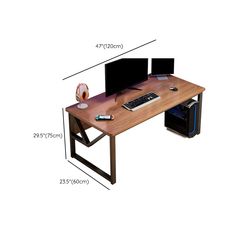 Holz Office Desk Antique Finish Moderner Computerschreibtisch mit Metallbeinen