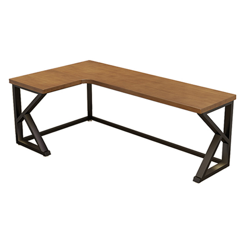 Modern Solid Wood Writing Desk 29.53" Tall Sled Base Corner Office Desk Clearhalo 'furn' 'furn_office_desk' 'Furniture' 'Office Desks' 'Office Furniture' 'office_desk' 6789732