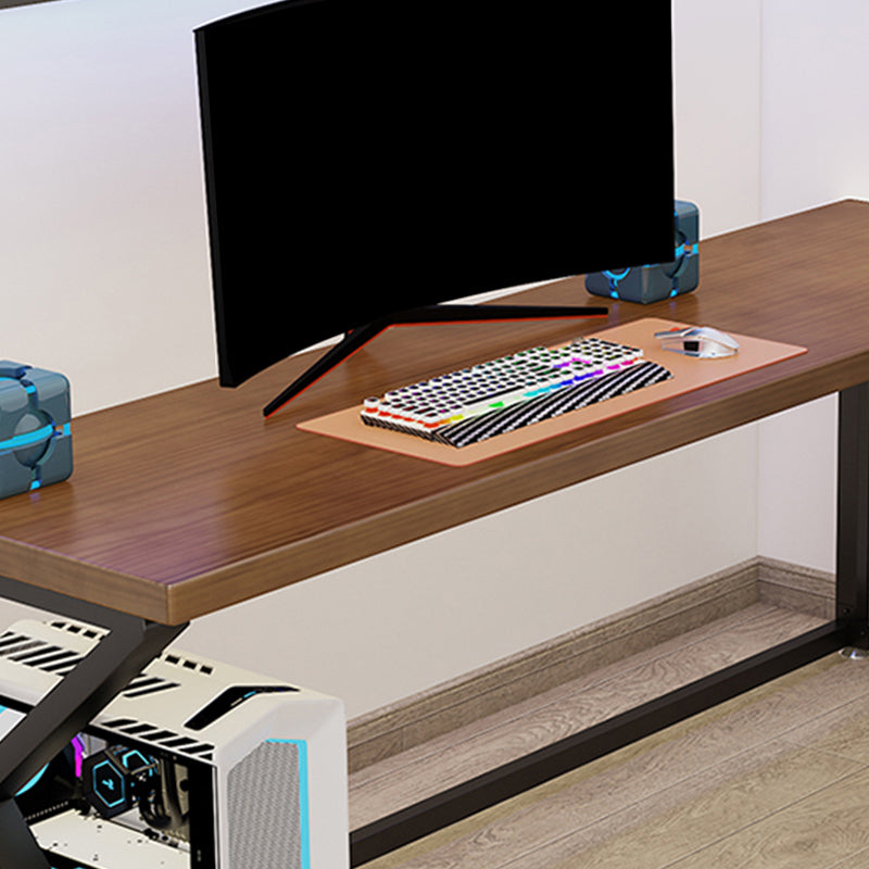 Modern Solid Wood Writing Desk 29.53" Tall Sled Base Corner Office Desk Clearhalo 'furn' 'furn_office_desk' 'Furniture' 'Office Desks' 'Office Furniture' 'office_desk' 6789733