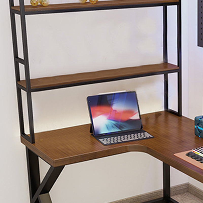 Modern Solid Wood Writing Desk 29.53" Tall Sled Base Corner Office Desk Clearhalo 'furn' 'furn_office_desk' 'Furniture' 'Office Desks' 'Office Furniture' 'office_desk' 6789735