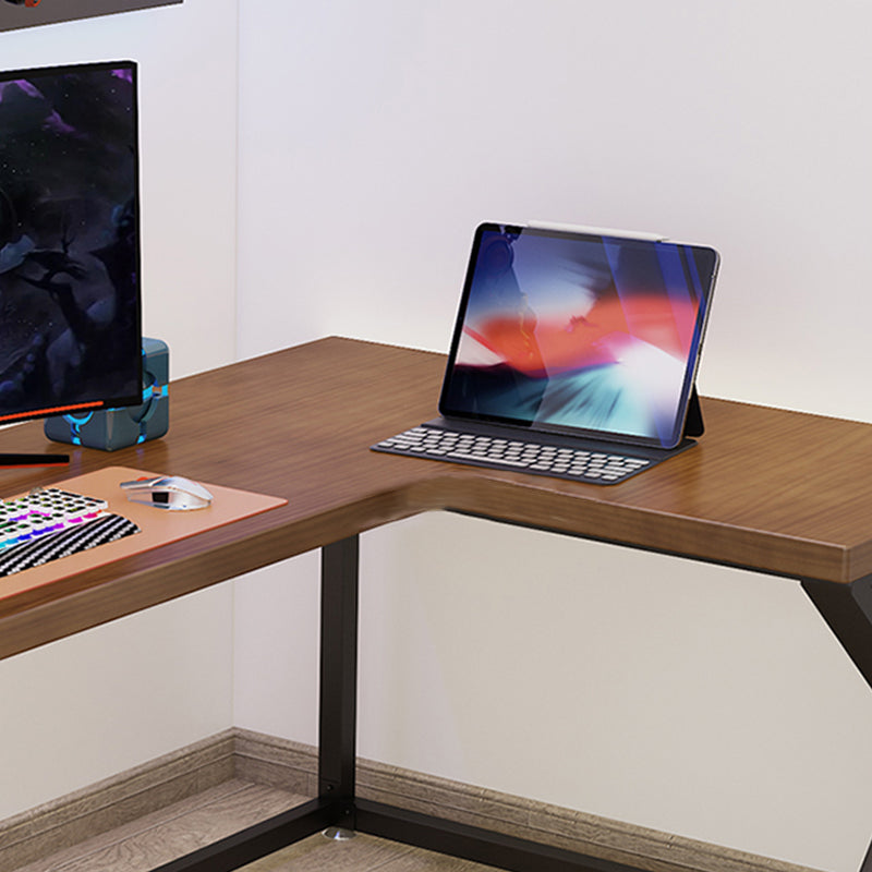 Modern Solid Wood Writing Desk 29.53" Tall Sled Base Corner Office Desk Clearhalo 'furn' 'furn_office_desk' 'Furniture' 'Office Desks' 'Office Furniture' 'office_desk' 6789736