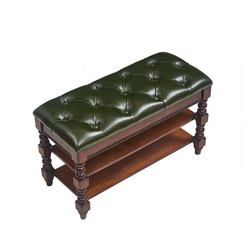 13.65 Inch W Traditional Bench Solid Wood Entryway Bench with Upholstered Clearhalo 'Benches' 'Chairs & Seating' 'furn' 'furn_benches' 'Furniture' 'Living Room Furniture' 6789797
