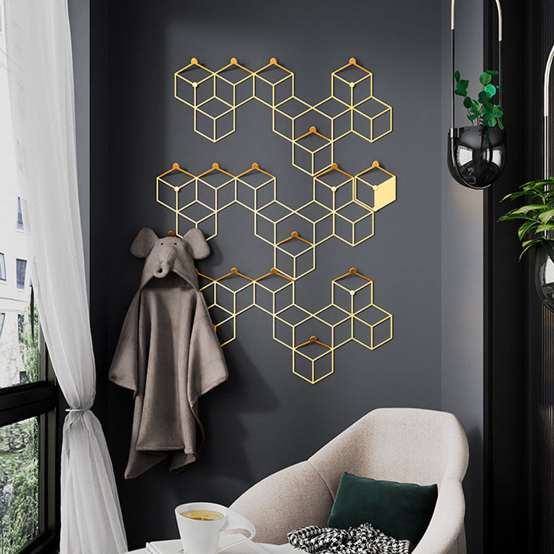 Metal Coat Rack Modern Minimalist Home Wall Hanging Coat Rack Clearhalo 'Entry & Mudroom Furniture' 'furn' 'furn_hall_tree_coat_racks' 'Furniture' 'Hall Trees & Coat Racks' 'hall_tree_coat_racks' 6790119