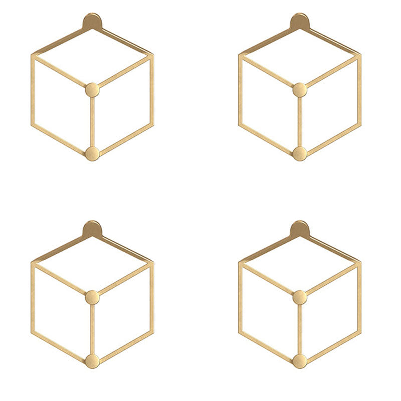 Metal Coat Rack Modern Minimalist Home Wall Hanging Coat Rack Gold 4 Piece Set 1 Clearhalo 'Entry & Mudroom Furniture' 'furn' 'furn_hall_tree_coat_racks' 'Furniture' 'Hall Trees & Coat Racks' 'hall_tree_coat_racks' 6790126