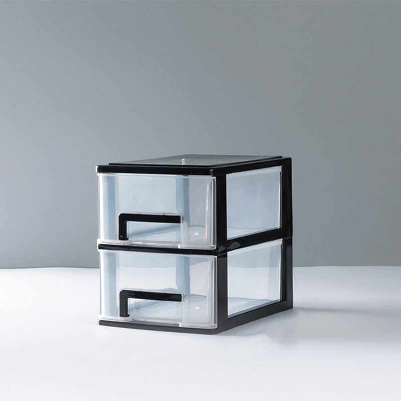 Gabinetto del file trasparente verticale moderno mobile in plastica per l'ufficio di casa