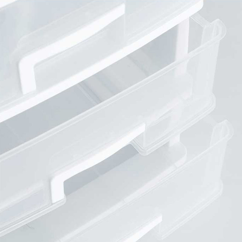 Gabinetto del file trasparente verticale moderno mobile in plastica per l'ufficio di casa