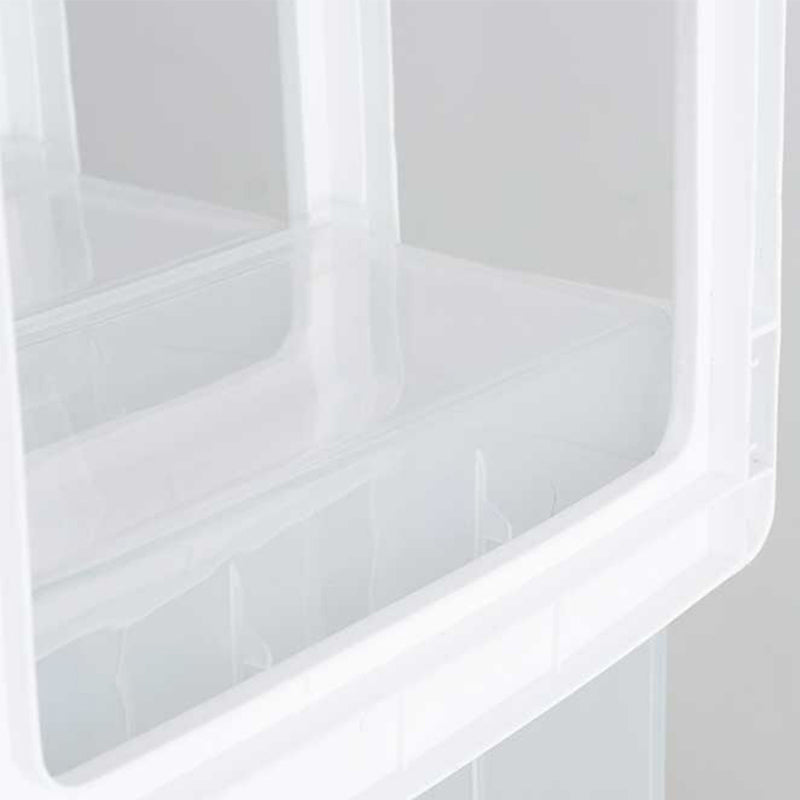 Gabinetto del file trasparente verticale moderno mobile in plastica per l'ufficio di casa