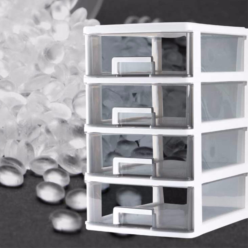 Gabinetto del file trasparente verticale moderno mobile in plastica per l'ufficio di casa