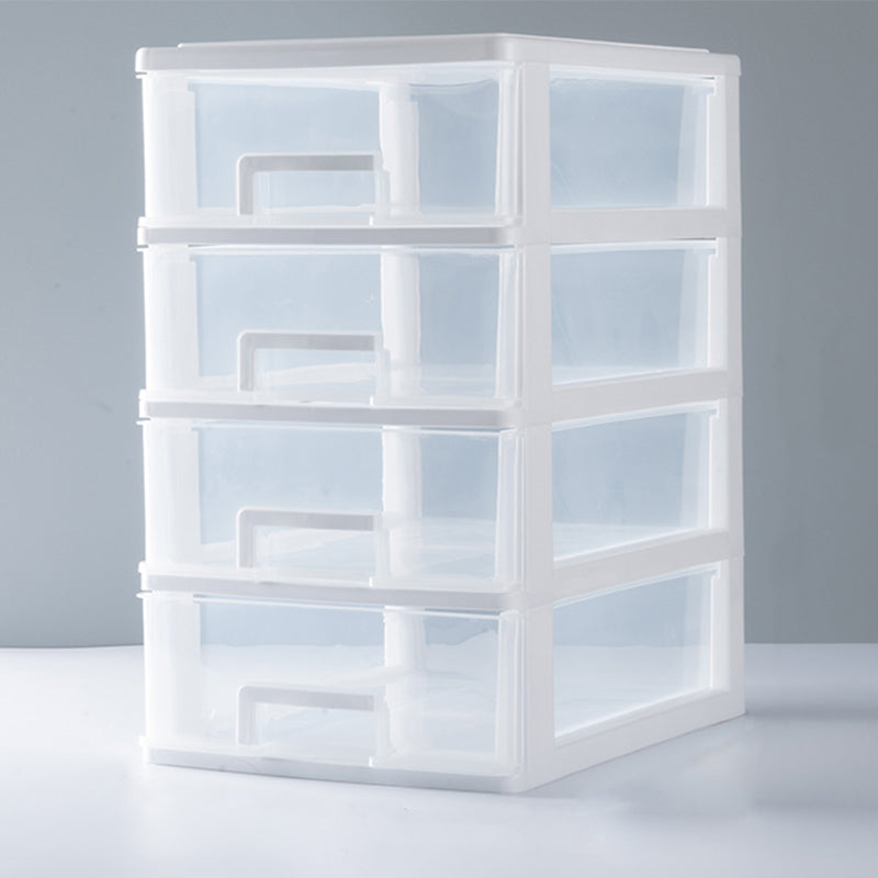 Gabinetto del file trasparente verticale moderno mobile in plastica per l'ufficio di casa