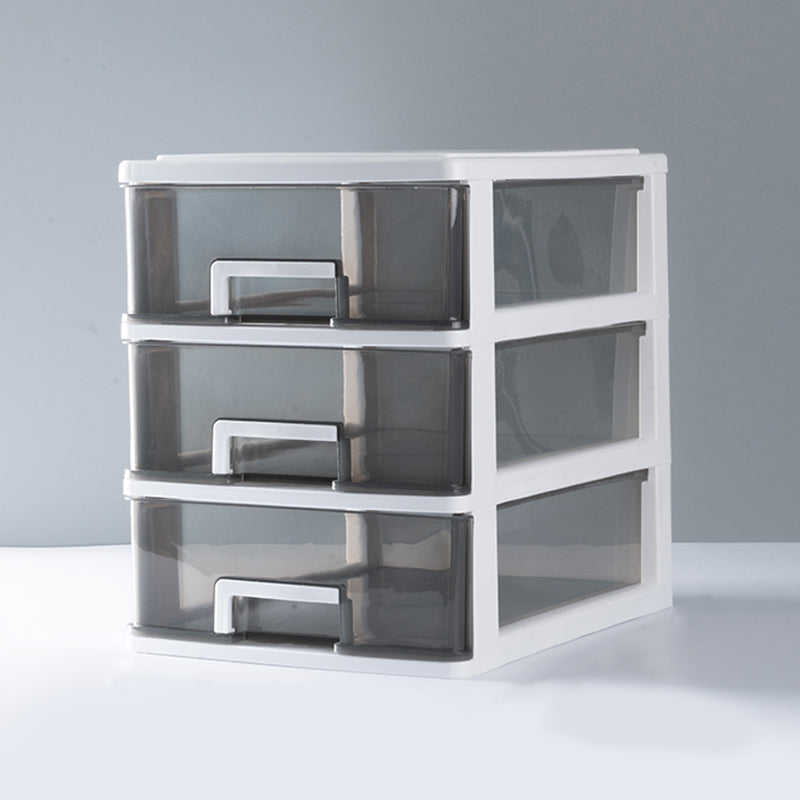 Gabinetto del file trasparente verticale moderno mobile in plastica per l'ufficio di casa