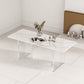 Estilo contemporáneo 1/2/4/6 Piezas Sillas de comedor Muebles de piedra rectangulares en blanco