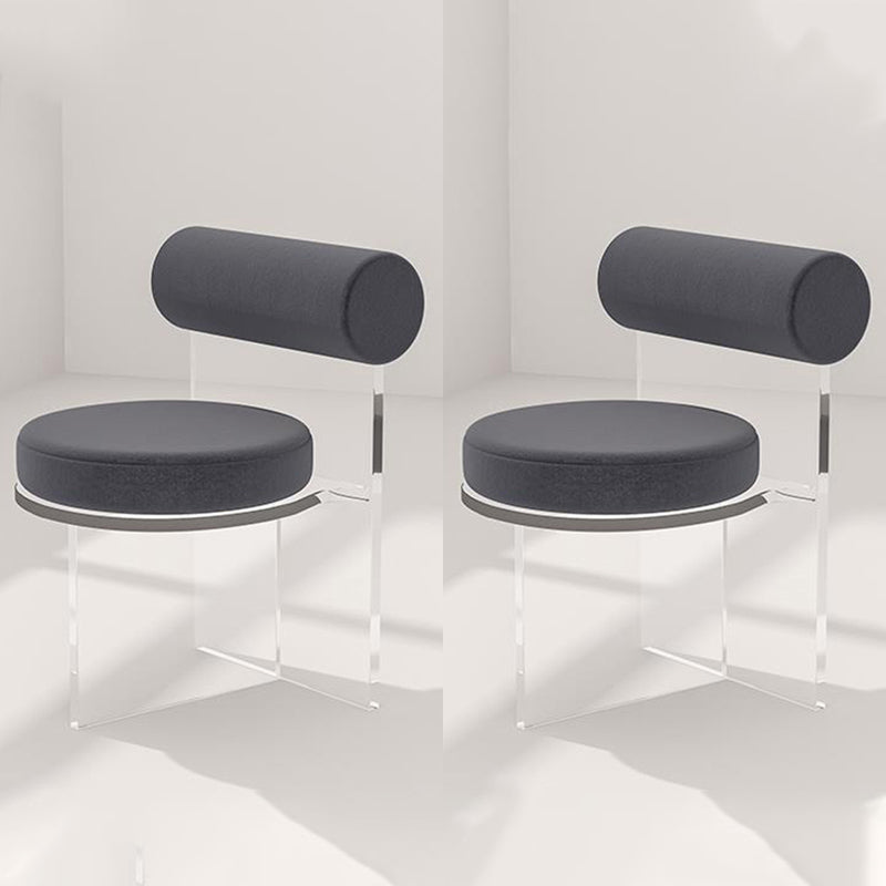 Estilo contemporáneo 1/2/4/6 Piezas Sillas de comedor Muebles de piedra rectangulares en blanco