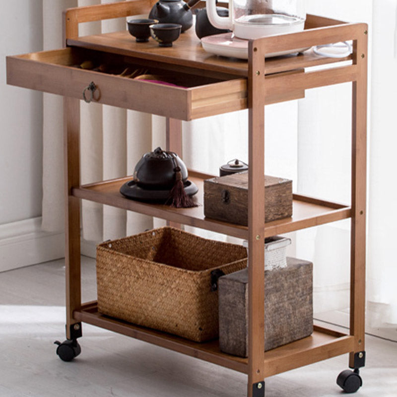 Rotolare casa da pranzo cucina carrello moderno carrello da cucina in legno