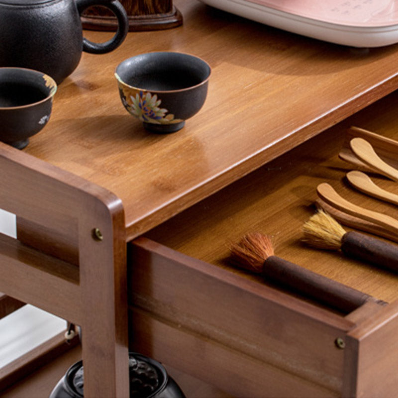 Rotolare casa da pranzo cucina carrello moderno carrello da cucina in legno