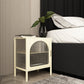 1 Door Industrial Accent Table Nightstand Antique Finish Bed Nightstand Off-White 1 Piece Clearhalo 'Bedroom Furniture' 'furn' 'furn_night_stand' 'Furniture' 'night_stand' 'Nightstands' 6791651