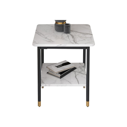 Zeitgenössischer Akzenttisch Nachttisch antiker Abschluss Nachttisch mit 2 Regalen